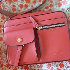 Calvin Klein Rossa Crossbody bag purse in Orange